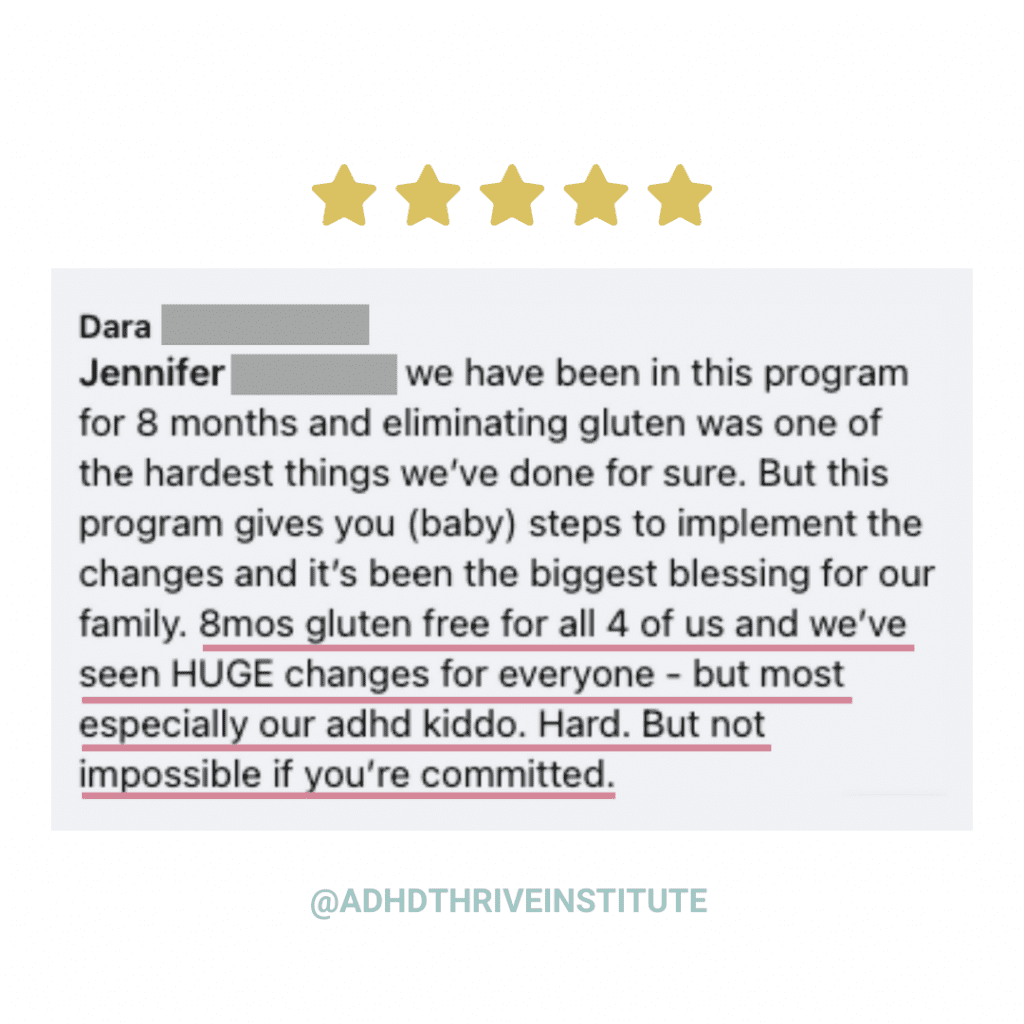 A happy mom's testimonial after she cut gluten out of her child's diet.